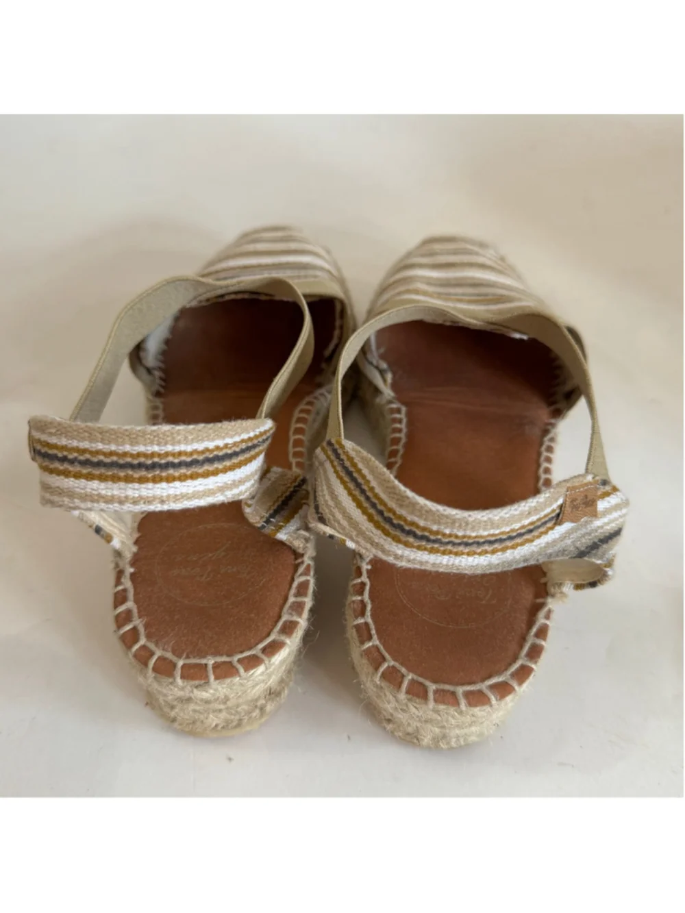 Toni Pons Striped Espadrille Slingback Sandals Size 41/US 9 Made in Spain
